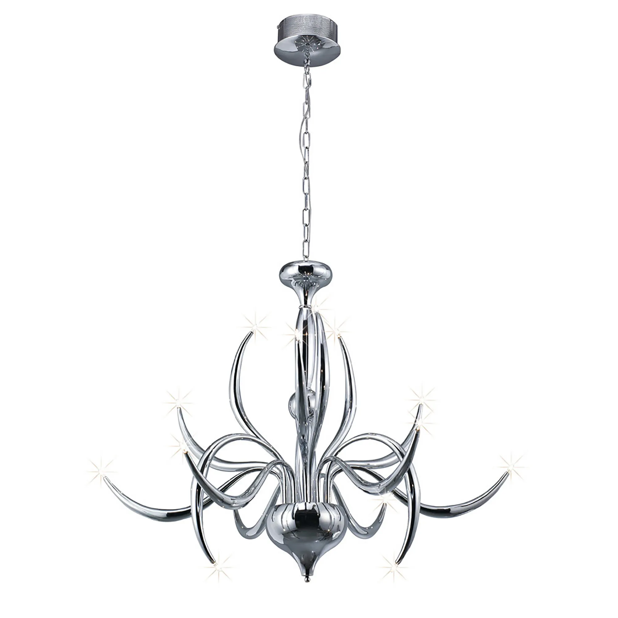 IL30141  Llamas Pendant 15 Light Polished Chrome